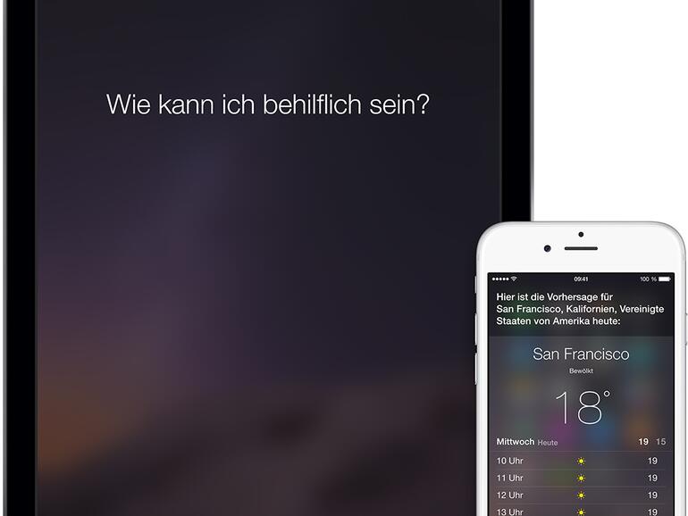 Siri auf dem iPad und dem iPhone