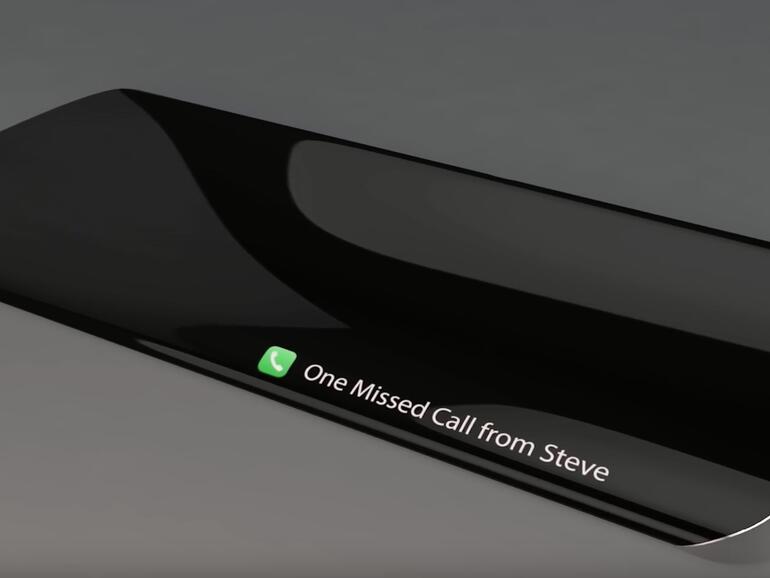 Designvorschlag für ein iPhone mit gewölbtem Displayrand