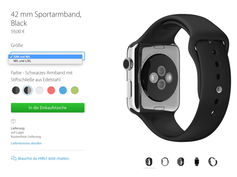 Das Sportarmband ist nun auch in der Größe XL verfügbar