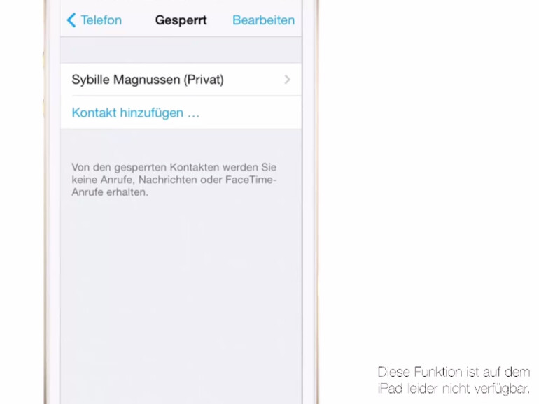 Sie können nervige Anrufer beziehungsweise deren Telefonnummer auch blockieren