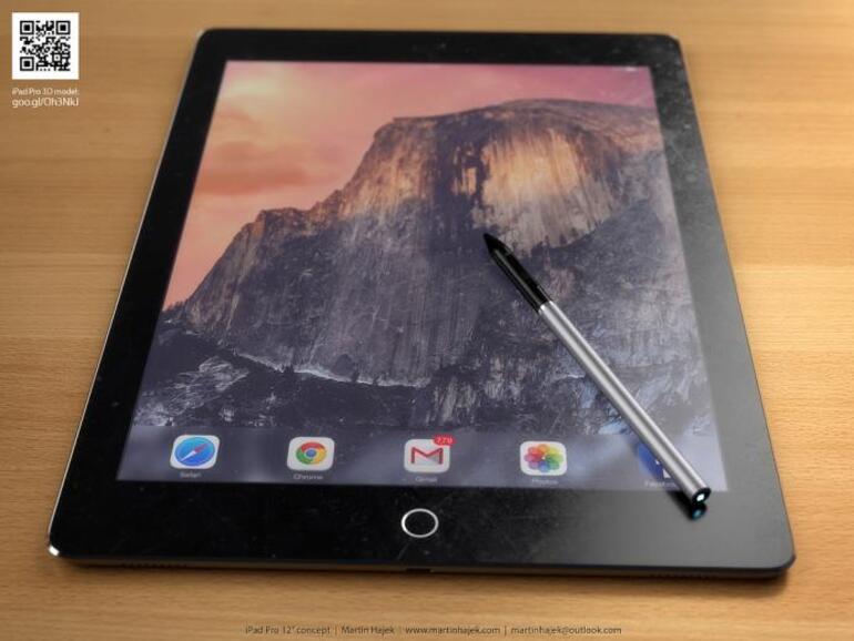 So stellt sich der Grafiker Martin Hajek das iPad Pro mit Stylus vor