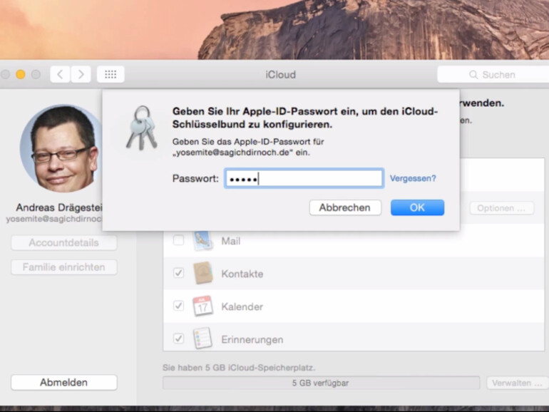Dank der iCloud stehen Ihnen Ihre Daten überall zur Verfügung