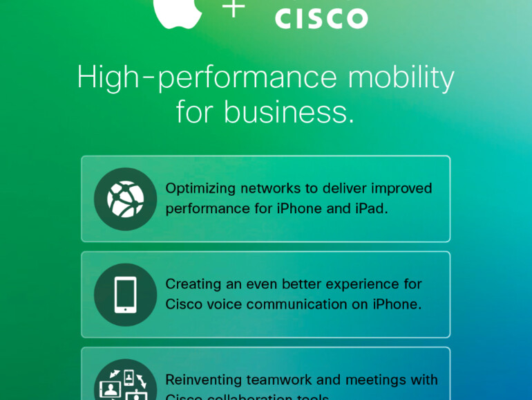 Apple und der Netzwerkausrüster Cisco haben am Montag eine Kooperation angekündigt.