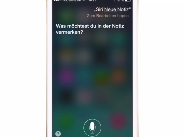 Siri kann viele Dinge erledigen: zum Beispiel ein Diktat entgegen nehmen