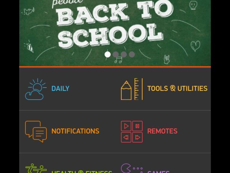 App Store für die Pebble Time