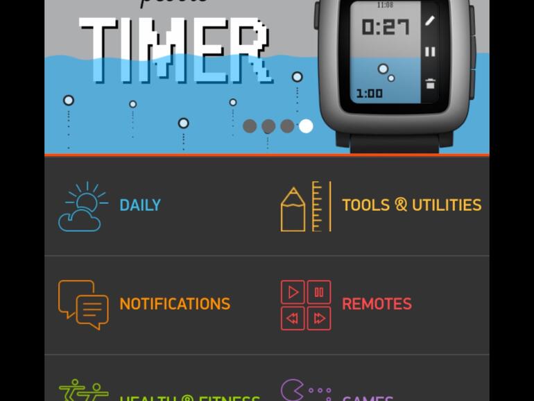 App Store für die Pebble Time