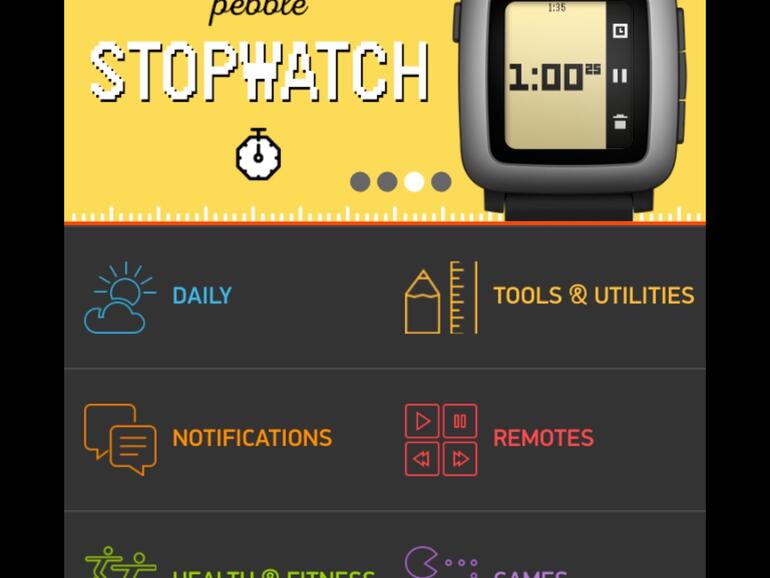 App Store für die Pebble Time