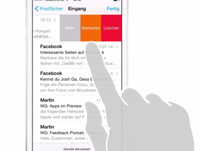 Die Mail-App von iOS hilft Ihnen beim Verwalten Ihrer E-Mails
