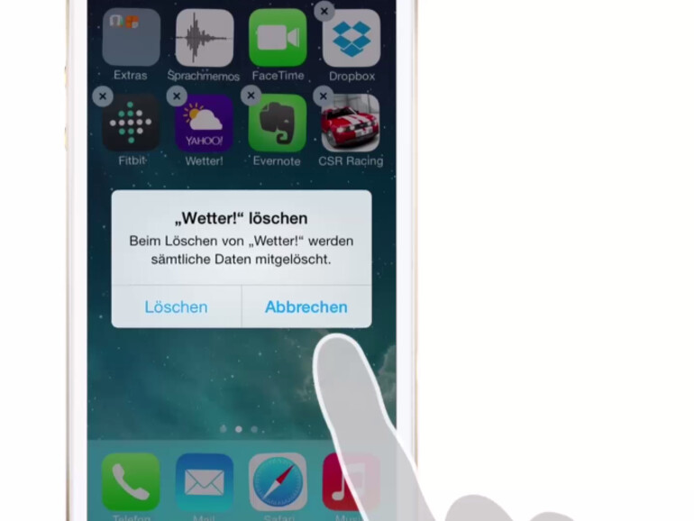 Apps lassen sich ganz einfach wieder löschen
