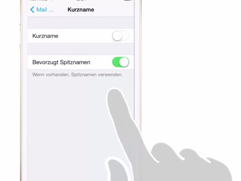 Das iPhone kann auch Spitznamen verwenden