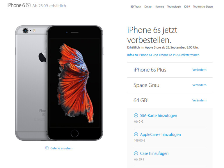 Das iPhone 6s und das iPhone 6s Plus scheinen sich hervorragend zu verkaufen