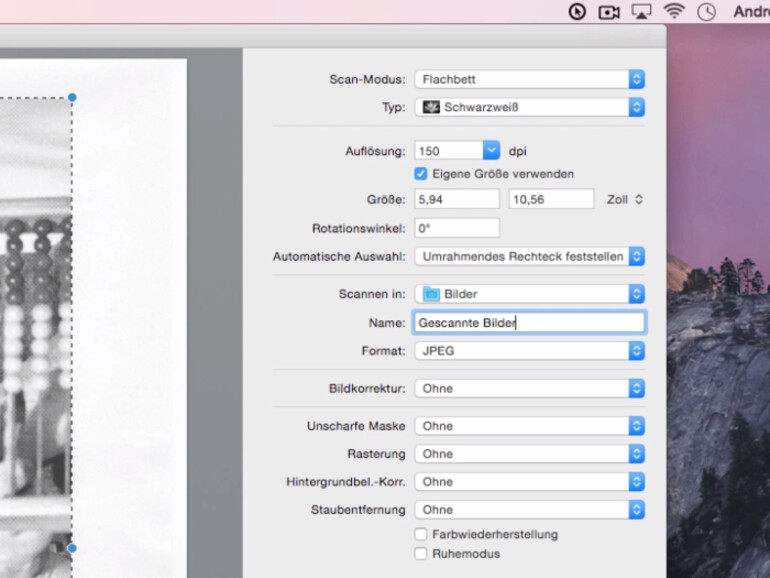 In Digitale Bilder können Sie unzählige Einstellungen vornehmen