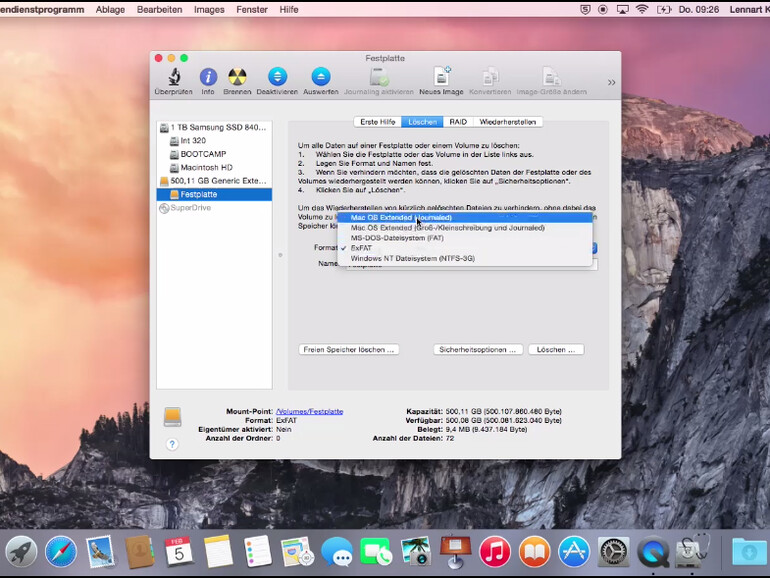 Dank Time Machine können Sie sehr einfach ein Backup erstellen