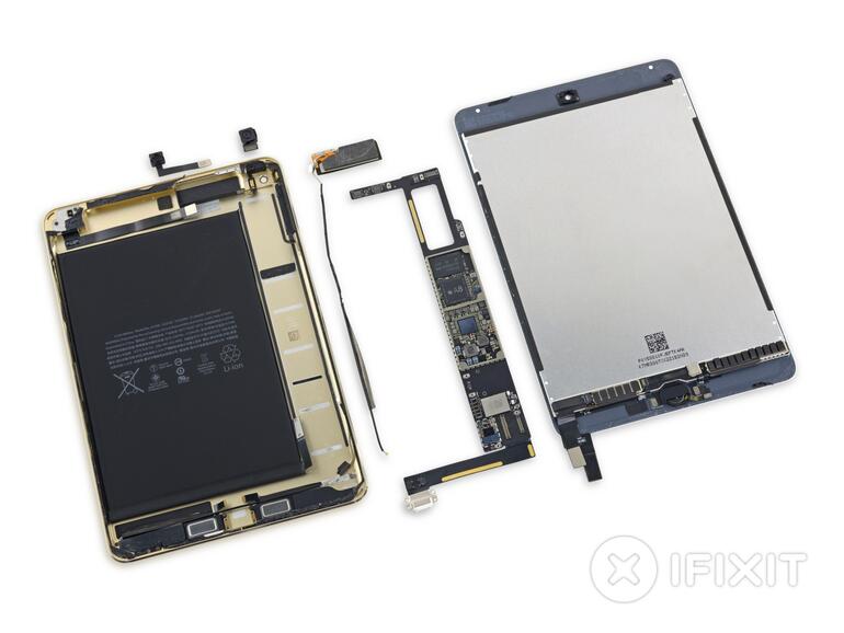 iFixit hat das iPad mini 4 in seine Einzelteile zerlegt