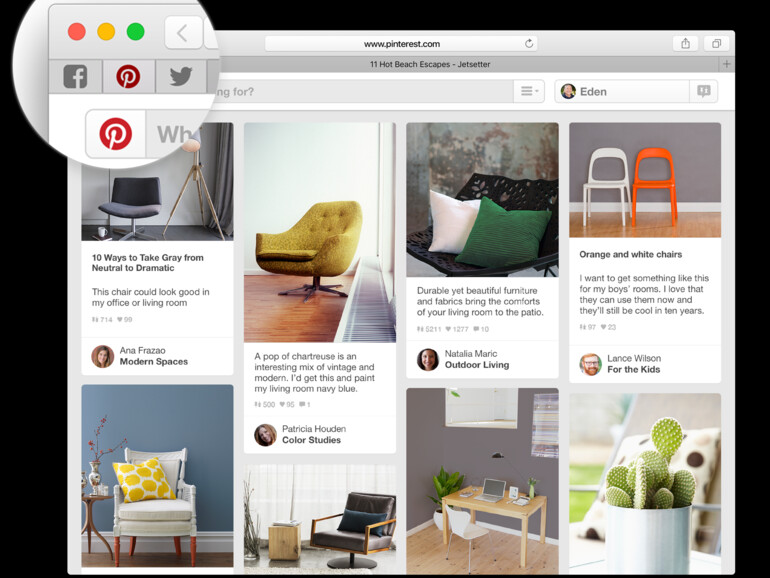 Safari spendiert Apple vor allem drei Neuerungen: Fixierte Tabs, einen Stummschalter und AirPlay Video.