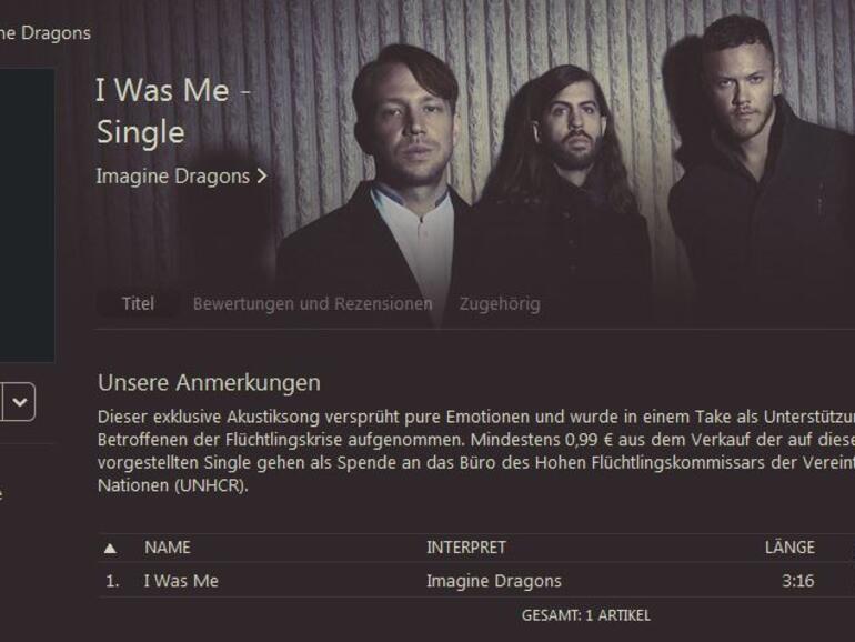 Imagine Dragons &quot;I Was Me&quot; in iTunes