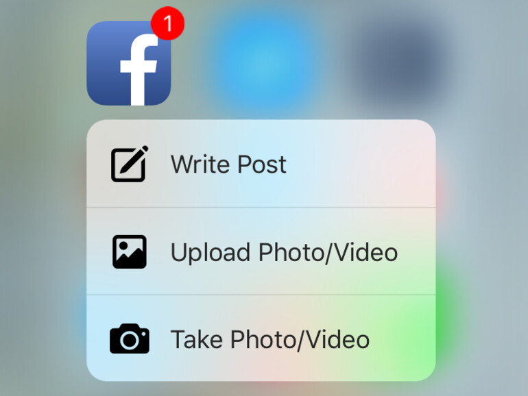 Quick Actions sind nun auch für die Facebook App verfügbar