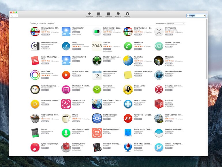 Neue Widgets für iOS und OS X sind in den App Stores erhältlich.