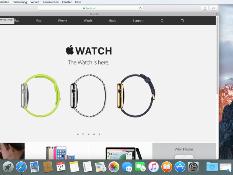 Webseiten lassen sich ab sofort anpinnen, gepinnte Seiten werden laufend im Hintergrund aktualisiert.