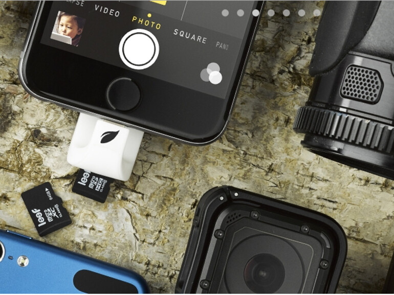 iAccess stattet das iPhone mit einem microSD-Kartenleser aus