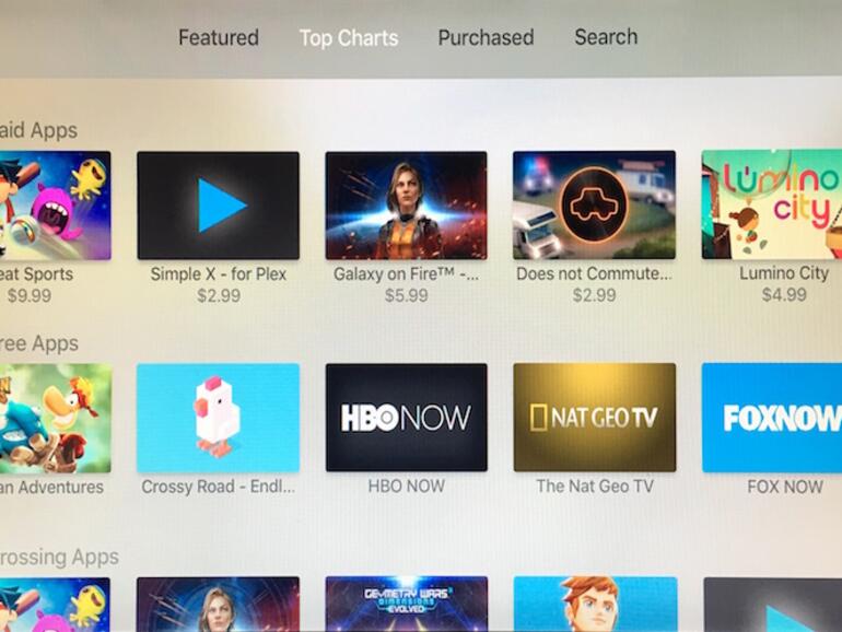 Apple führt Top-Charts im Apple TV App Store ein