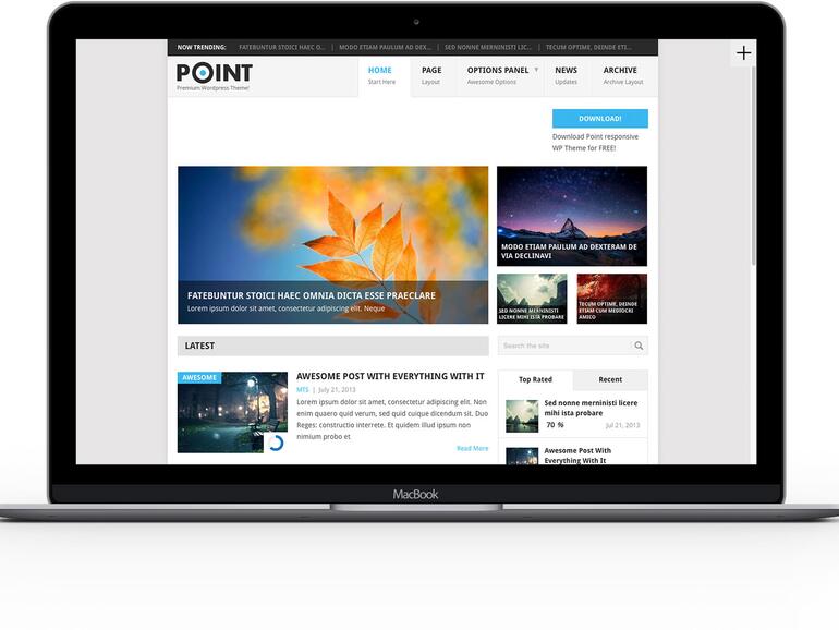 Ein modernes Theme sollte „responsive“ sein, sich also automatisch an die Bildschirmgröße des Betrachters anpassen. Dann sieht es auch auf dem Handy gut aus.