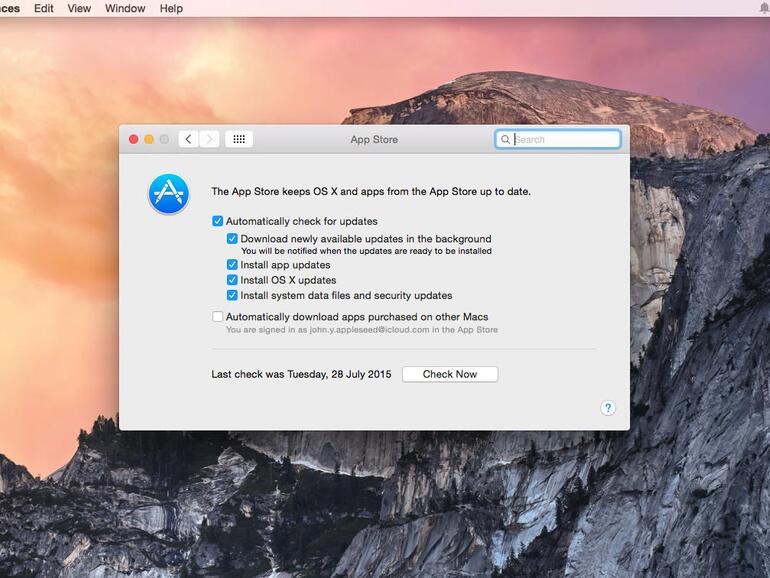 Du kannst auf deinem Mac einstellen, dass Updates automatisch vorgenommen werden soll. Dies kann viele Probleme verhindern.