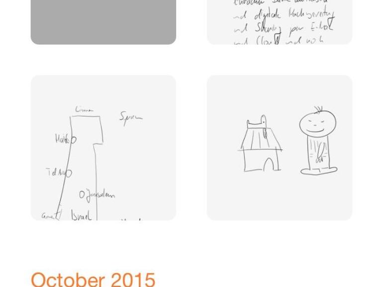 Notizen lassen sich weiterreichen oder zusammenlegen („Combine“).