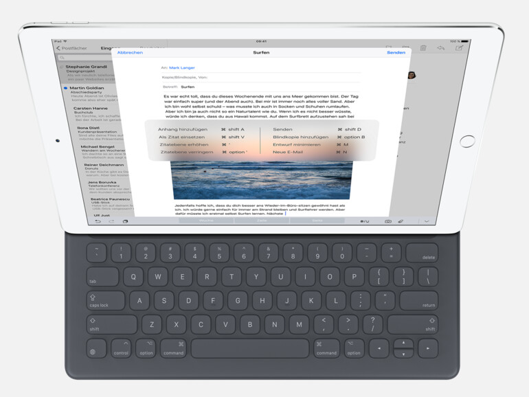 Dank des Smart Keyboards kann das iPad Pro zum Notebook werden