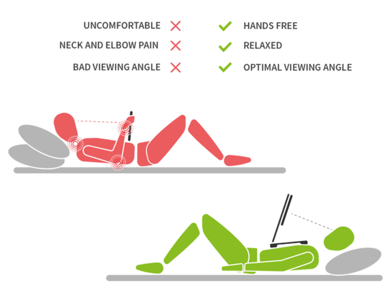 TStand-Vorteile im Liegen