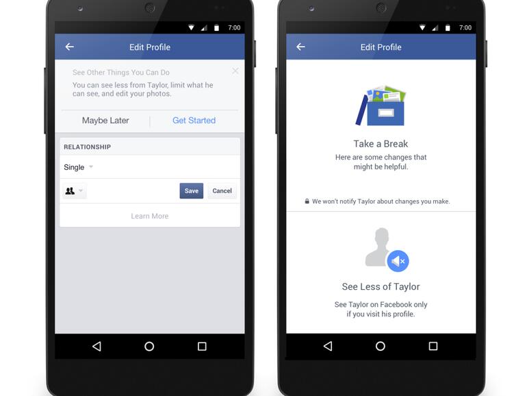 Facebook will auch beim Beziehungsende helfen