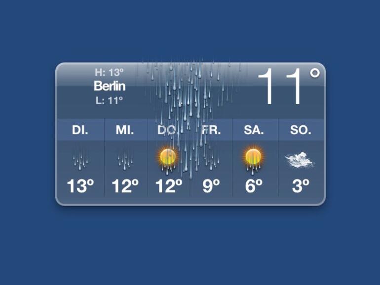 Wetter-Widget in OS X