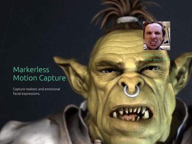 Die Faceshift-Software berechnet Gesichtsanimationen in Echtzeit