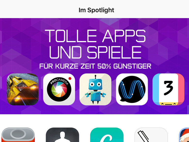 Apple bietet derzeit einige Apps und Spiele zum halben Preis an