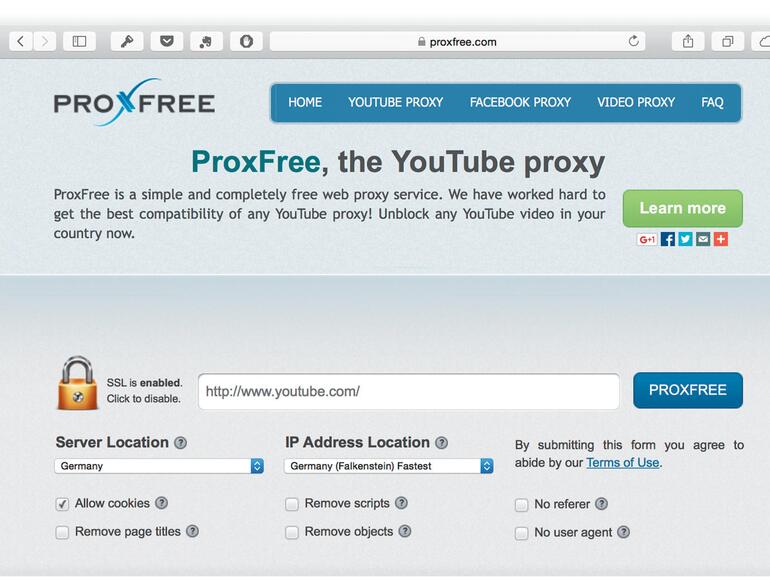 Obwohl in Deutschland gesperrt, kann man Justin-Bieber-Videos mühelos mit Hilfe von Proxfree und einem digitalen Umweg über die Niederlande abspielen.