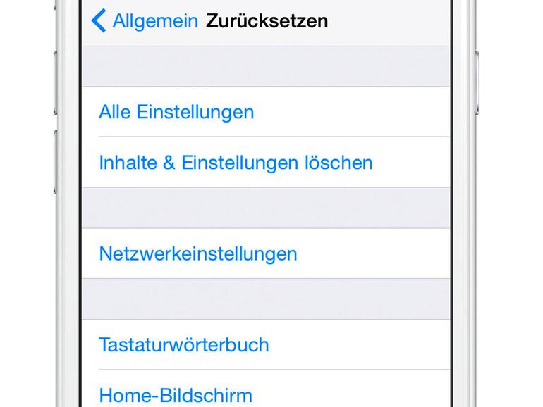 Auf dem iOS-Gerät ist Löschen der Daten ganz einfach in die Oberfläche integriert.