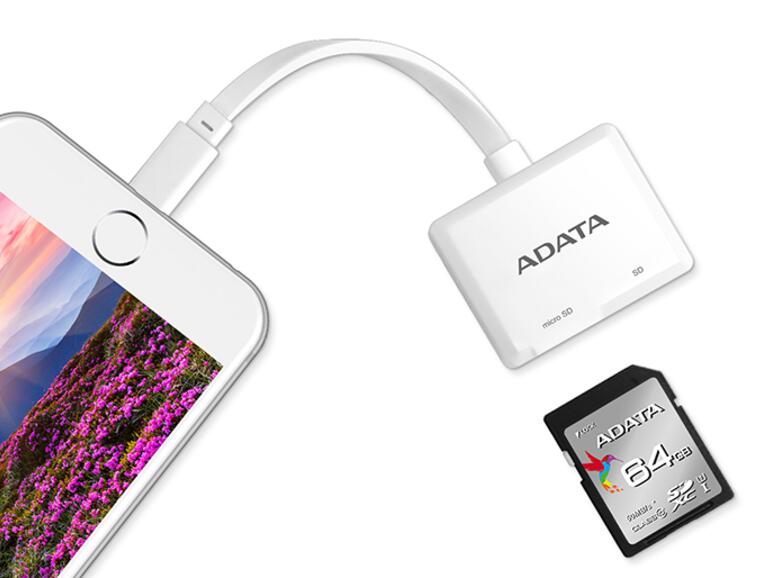 Lightning Card Reader von Adata