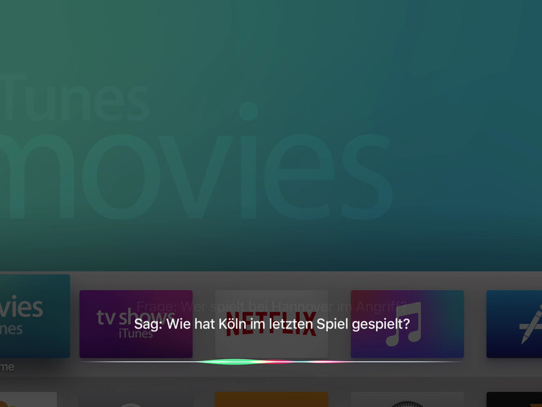 Siri schlägt zwar die Suche nach Fussballergebnissen vor, kann aber solche Anfragen noch nicht beantworten