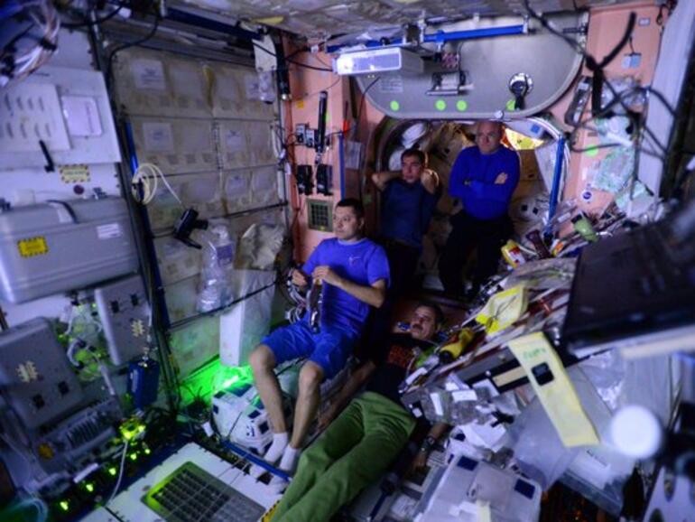 Die Kino-Ecke der internationalen Raumstation