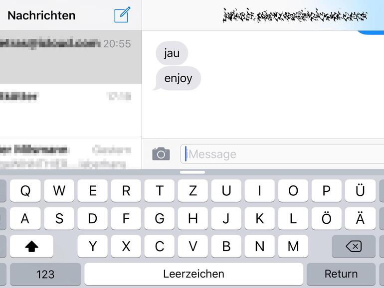 Auch Nachrichten schaltet in der Queransicht eine Seitenleiste à la Mail zu.