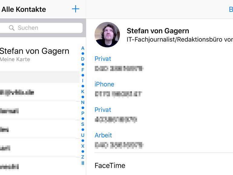 Kontakte suchen und finden klappt mit der Seitenleiste deutlich schneller.