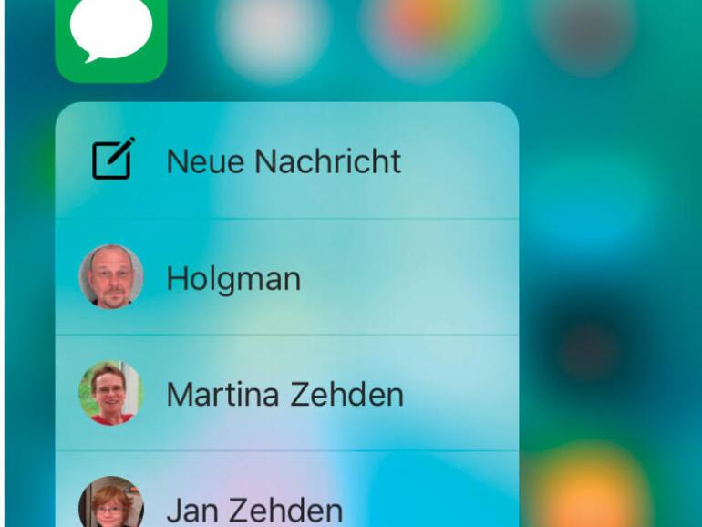 Quick Actions beschleunigen die Erstellung neuer Nachrichten.