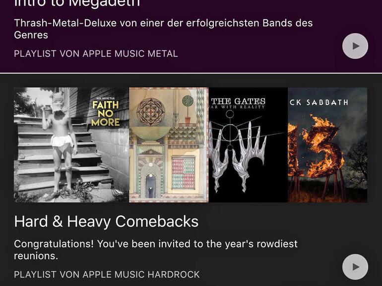 Apple Music bringt täglich treffsichere Empfehlungen passend zum Musikgeschmack aus dem riesigen Angebot nach vorn.