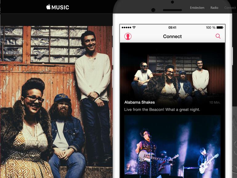 Während Spotify bei der Social-Media-Anbindung voll auf Facebook setzt, hat Apple mit Connect sein eigenes Netzwerk innerhalb des Dienstes am Start. Hier sollen die Künstler direkt mit ihren Fans kommunizieren.
