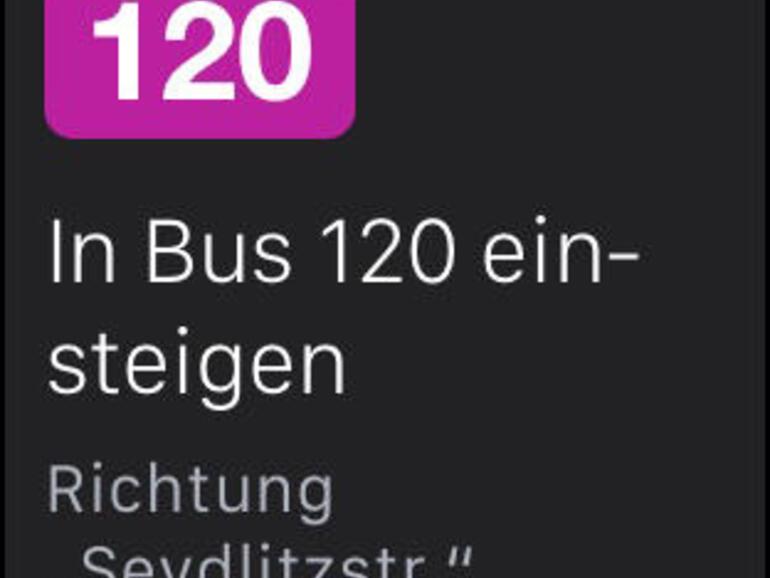 Besitzer einer Apple Watch müssen für Umsteigehinweise nicht ihr iPhone aus der Tasche ziehen.