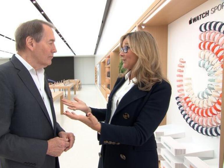 Retail-Chefin Angela Ahrendts im Gespräch mit Charlie Rose