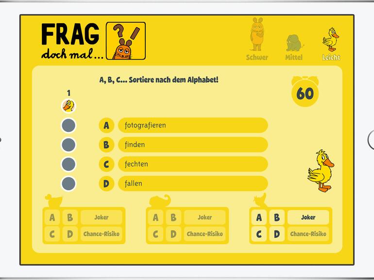 Auf die Themengebiete und den Typ der Frage hast du keinen Einfluss. Das regelt ein Zufallsgenerator.