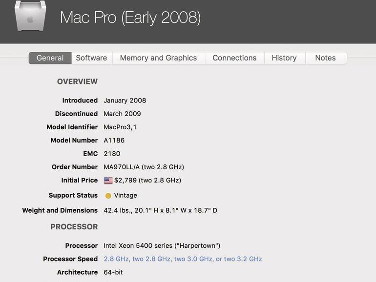 Die Software Mactracker liefert die Daten aller jemals von Apple gebauten Macs und kennt auch die Performancewerte der neueren Modelle.