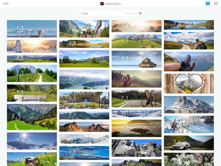 Bilder importieren: Adobe Stock holt passende Motive aus 40 Millionen Bildern.
