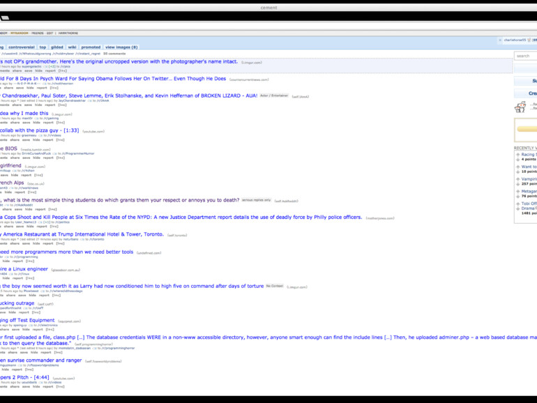 Eine aus altem Bildschirmspeicher voll rekonstruierte Website
